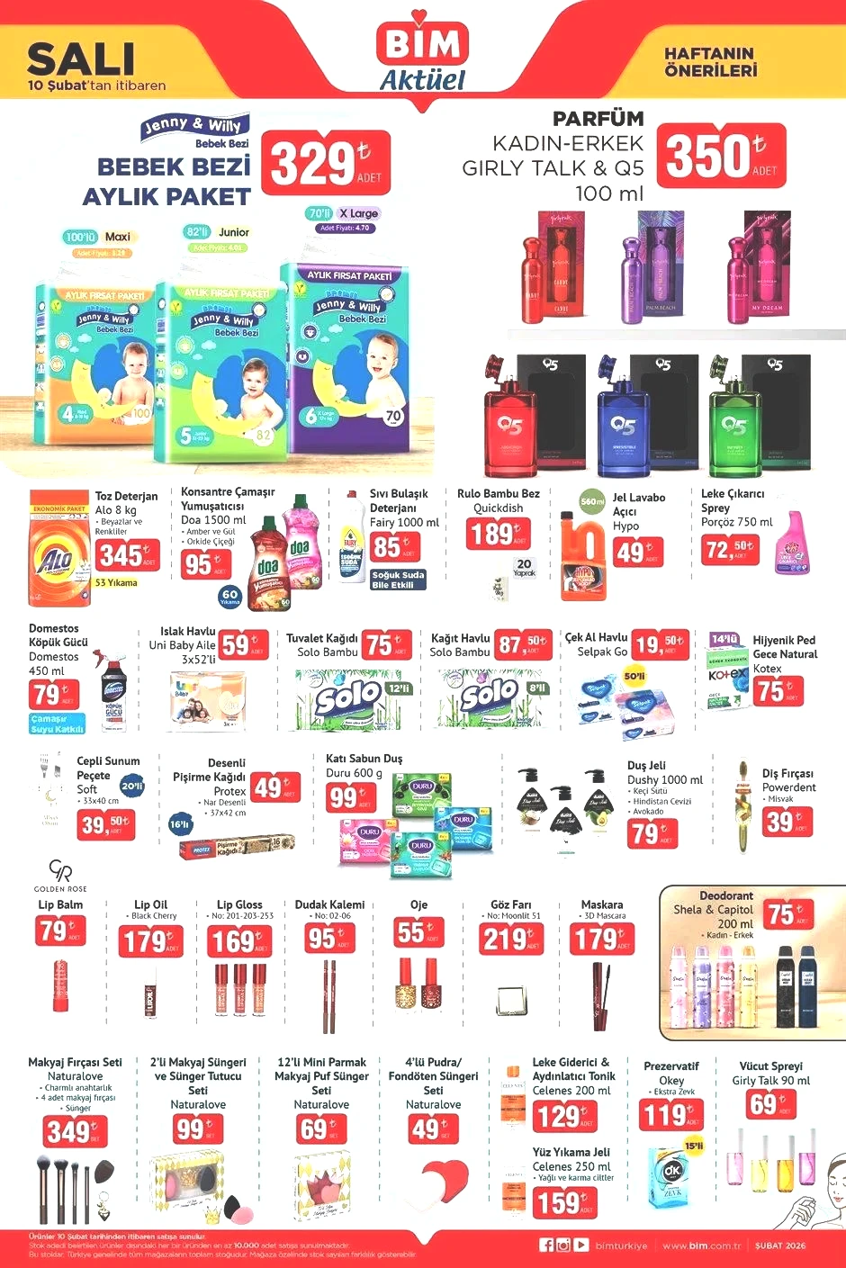 YENİ BİM Aktüel 10-13 Şubat 2026 Kataloğu: Bime hangi ürünler gelecek18 Parça Yemek Takımı, Kalp Şekilli Döküm Tencere, Çelik Sahan Seti...