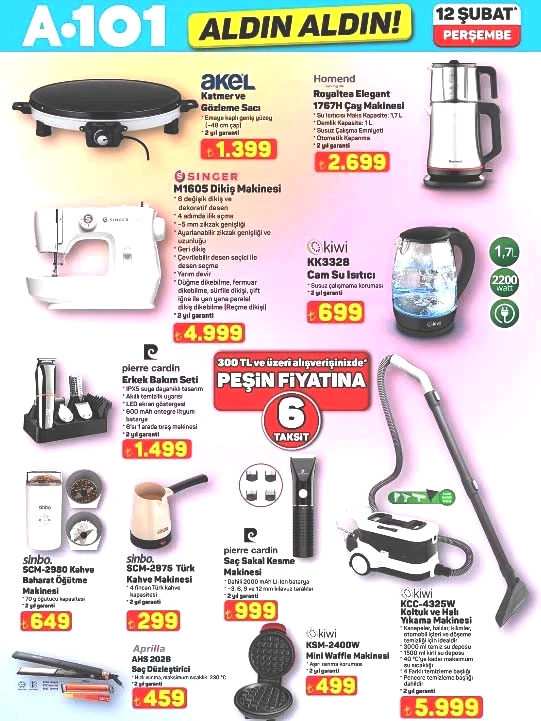 A101 YENİ AFİŞ 12 ŞUBAT 2026 (EN YENİ AKTÜEL KATALOG TAMAMI) || A101 Aldın Aldın kataloğu indirimli ürünleri neler A101 bu hafta broşürü ile hareketli akıllı ekran, mini waffle makinesi, masa takımı geliyor