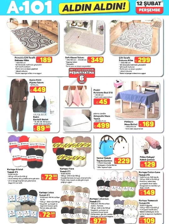 A101 YENİ AFİŞ 12 ŞUBAT 2026 (EN YENİ AKTÜEL KATALOG TAMAMI) || A101 Aldın Aldın kataloğu indirimli ürünleri neler A101 bu hafta broşürü ile hareketli akıllı ekran, mini waffle makinesi, masa takımı geliyor