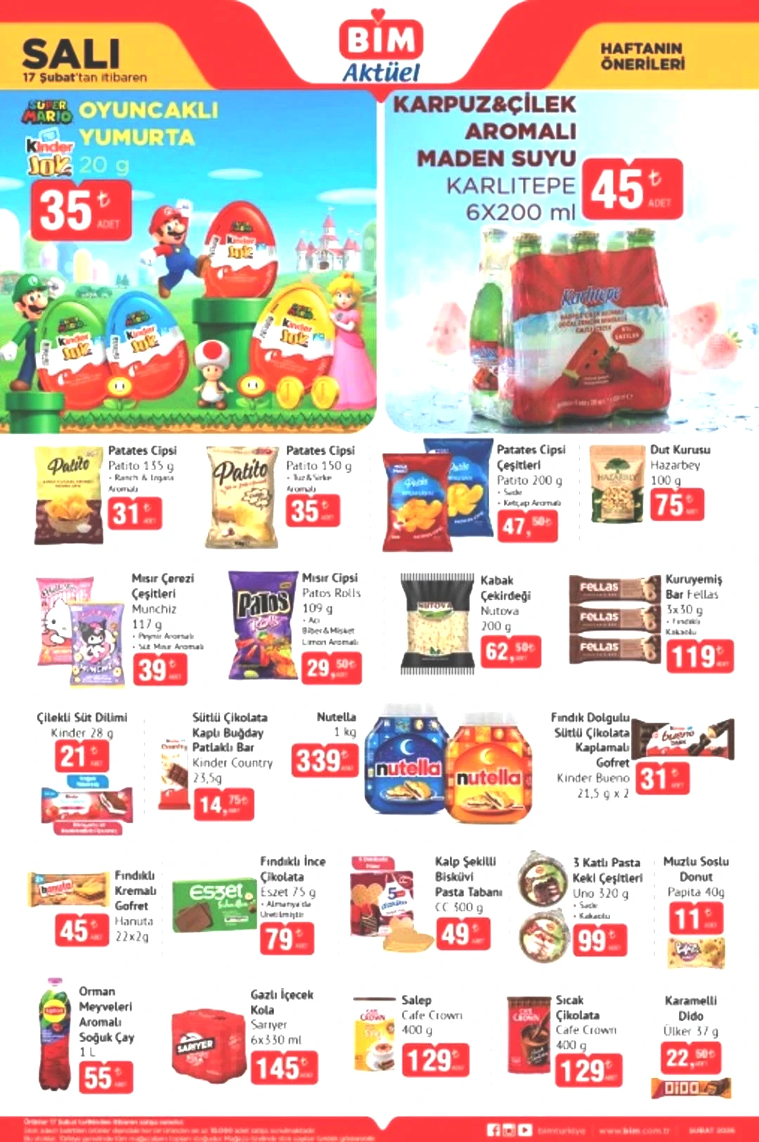 17 Şubat 2026 BİM Aktüel haftanın önerileri kataloğu yayınlandı! 1