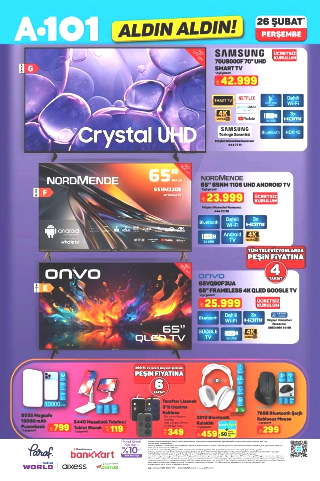 A101'in 26 Şubat 2026 katalog duyurusu!