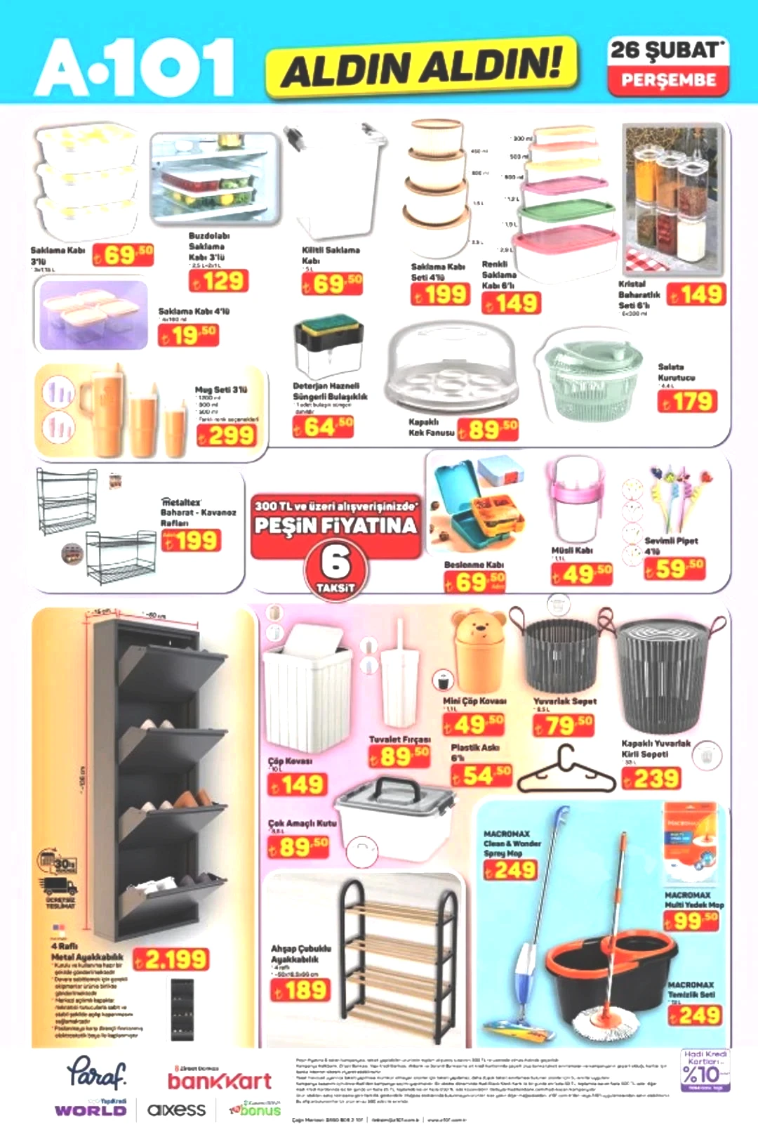 A101'in 26 Şubat 2026 katalog duyurusu!