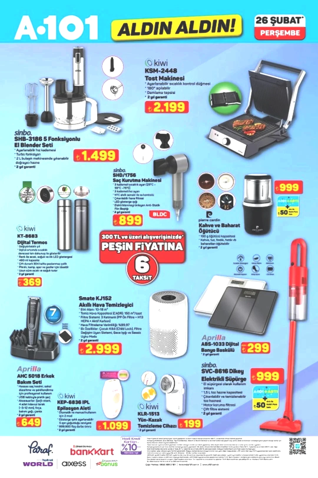 A101'in 26 Şubat 2026 katalog duyurusu!