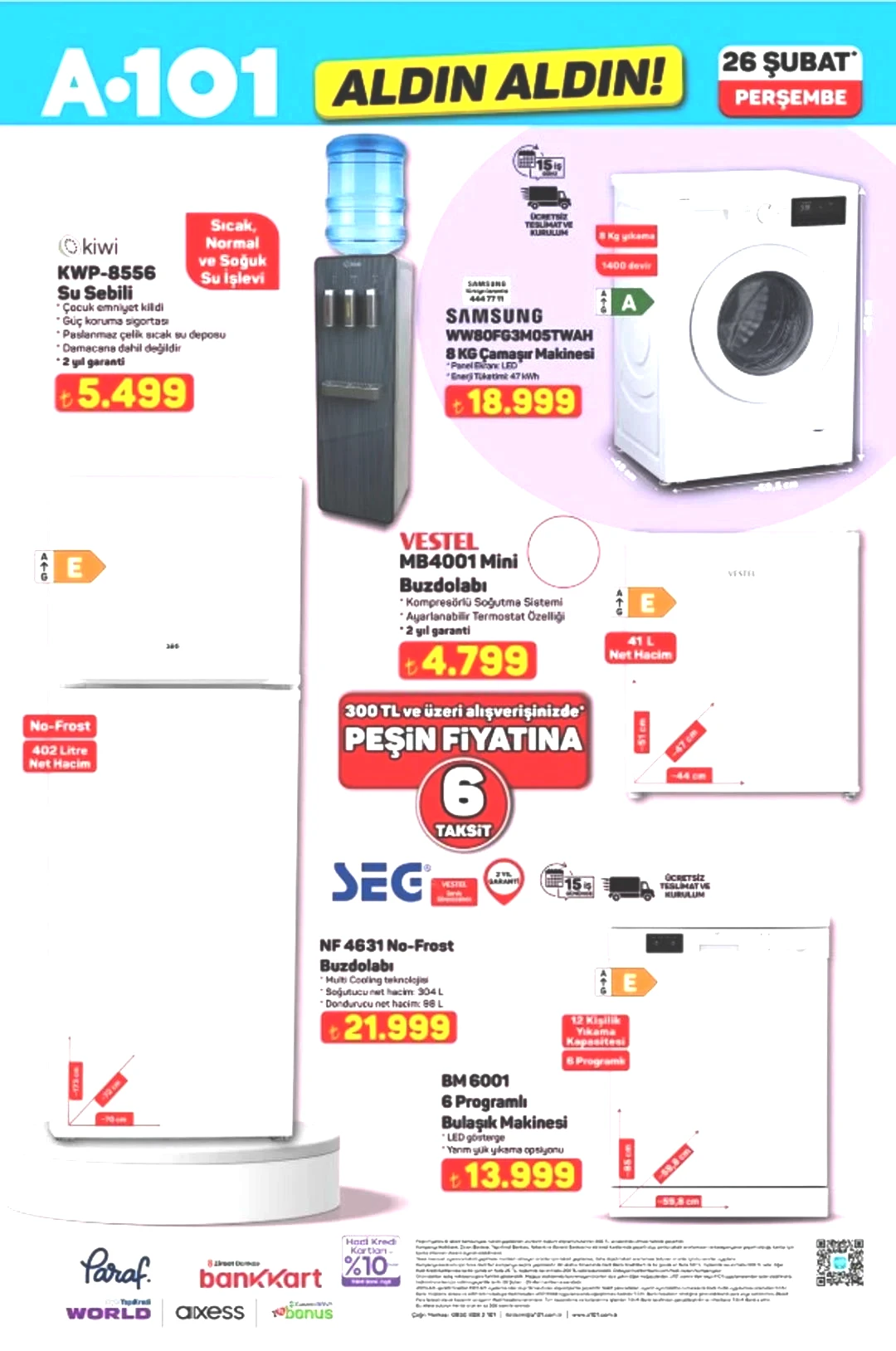 A101'in 26 Şubat 2026 katalog duyurusu!